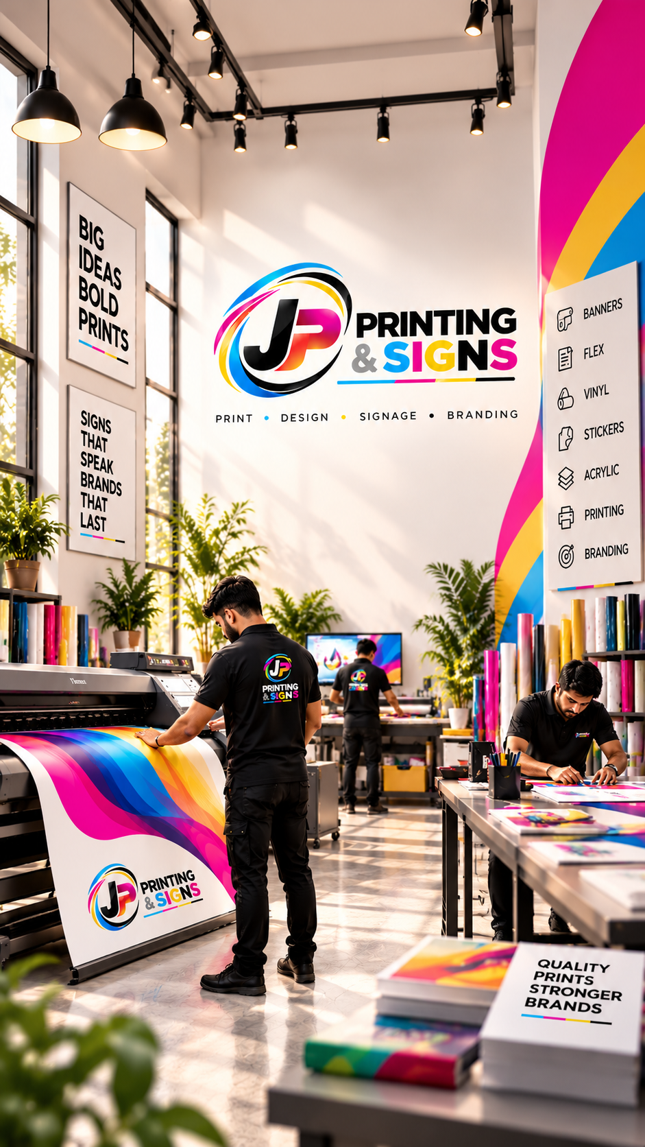 Custom printed marketing materials