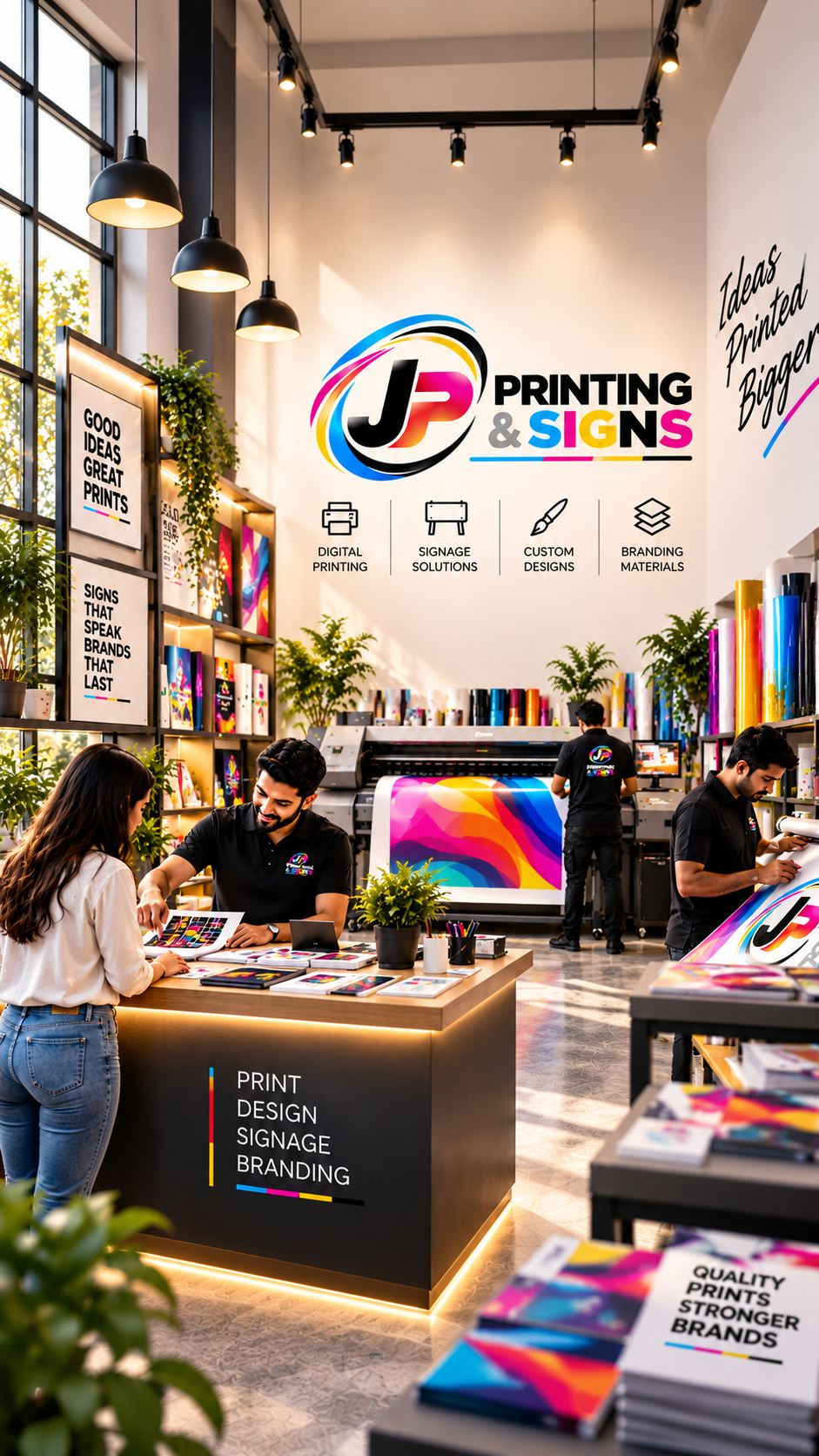 Creative business branding and signage