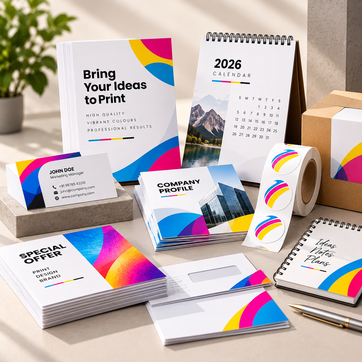 Printed marketing materials